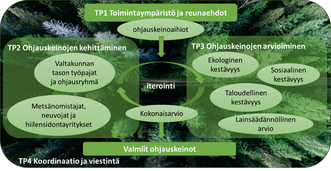 Hilmari hankkeen työpakettirakenne