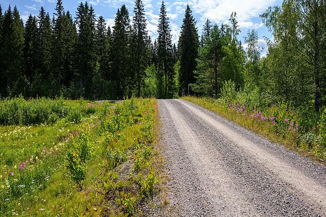 Hiekkatie maaseudulla