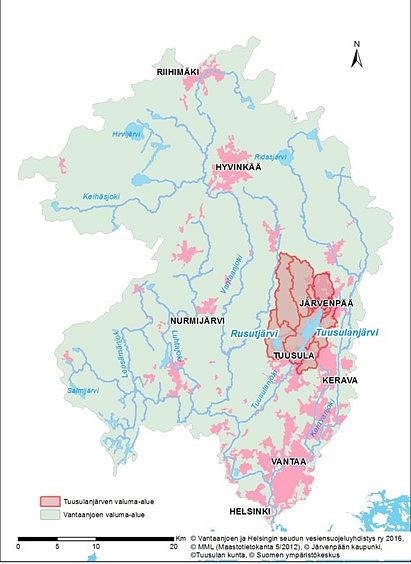 Kuva 1. Tuusulanjärven sijainti. 