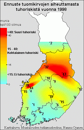 Tuomikirvaennuste 1998
