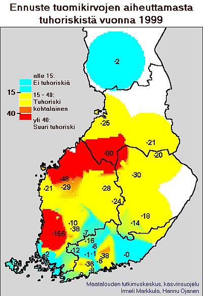 Tuomikirvaennuste 1999