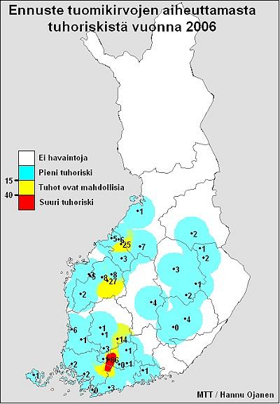 Tuomikirvaennuste 2006