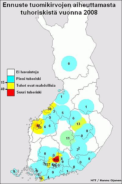 Tuomikirvaennuste 2008