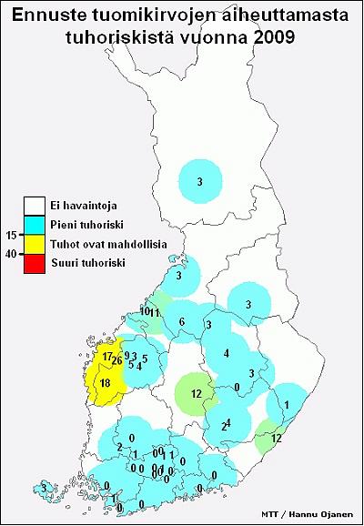 Tuomikirvaennuste 2009