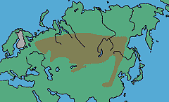 Abies sibirica - levinneisyyskartta