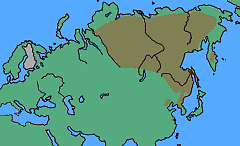 Larix gmelinii - levinneisyyskartta