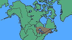 Kanadantuijan levinneisyyskartta