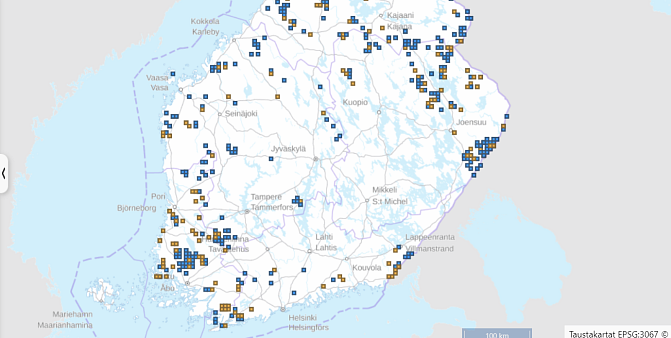 Susien ulosteita on kerätty DNA-näytteiksi eri puolilta Suomea