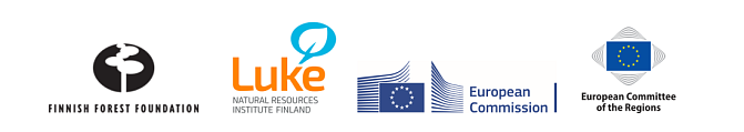 Logot Suomen Metsäsäätiö, Luke, EU komissio ja EU:n alueiden komitea