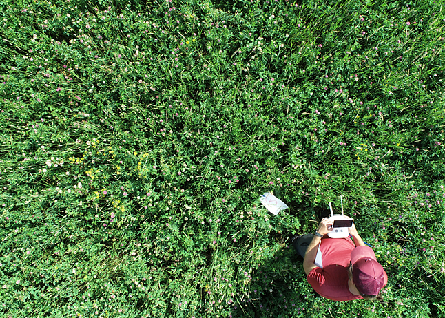 Apilakukintoja dronella läheltä kuvattuna