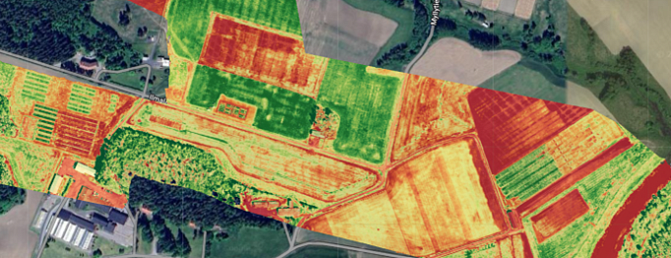 useamman peltolohkon kartoittaminen yhdellä lennolla
