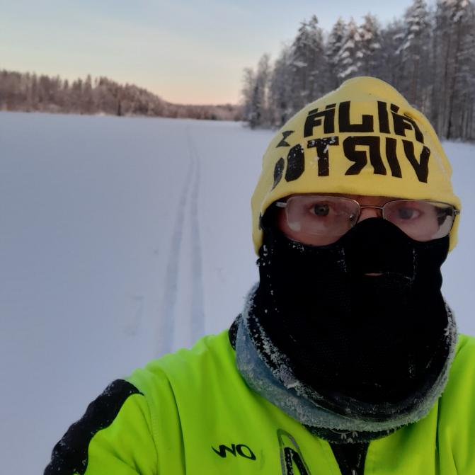 Keijo Rautanen tillbringar mycket tid på skidor.
