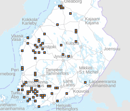 Maatalouden kasvintuuhojahavantokartta, esimerkki