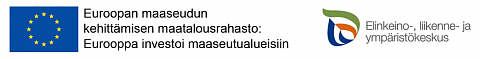Euroopan maaseudun kehittämisen maatalousrahasto -logo ja ELY-keskus-logo