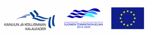 kalaleader-logo, euroopan kalatalousrahaston logo ja eu-lippu