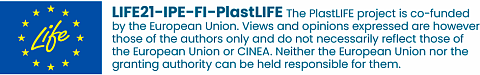 EUlife logo and PlastLife disclaimer