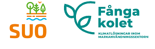 Logotyperna för projekten SUO och Fånga kolet. 