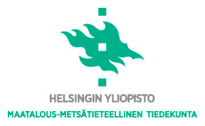 Helsingin yliopiston maatalous- ja metsätieteellisen tiedekunnan logo.