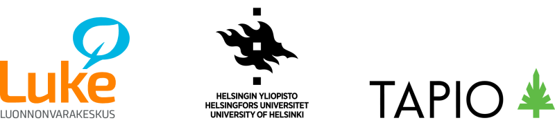 Luken, Tapio Oy:n ja Helsingin yliopiston logot