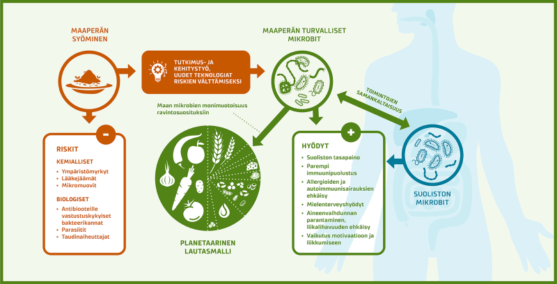 maaperän syömisen turvalliset mikrobit osaksi planetaarista lautasmallia