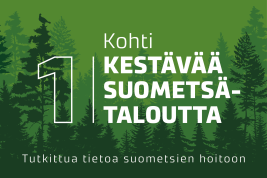 Tunnuskuva kestävää suometsätaloutta -uutissarjasta, osa 1.