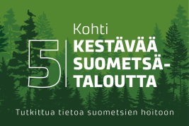 Tunnuskuva kestävää suometsätaloutta -uutissarjasta, osa 5.