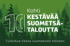 Tunnuskuva kestävää suometsätaloutta -uutissarjasta, osa 10. 