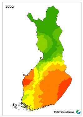 Ilveksen levinneisyys 2002