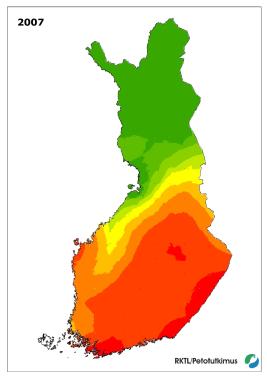 Ilveksen levinneisyys 2007