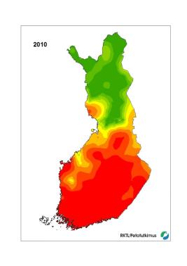 Ilveksen levinneisyys 2010