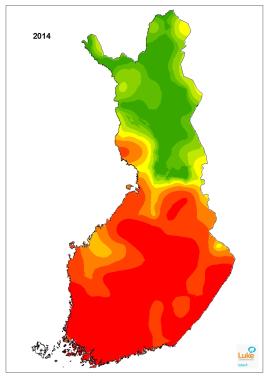 Ilveksen levinneisyys 2014