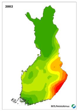 Suden levinneisyys 2002