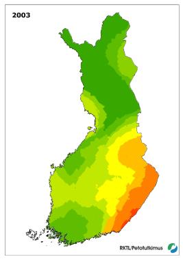 Suden levinneisyys 2003