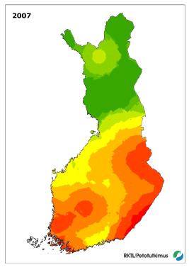Suden levinneisyys 2007
