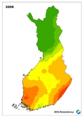 Suden levinneisyys 2008