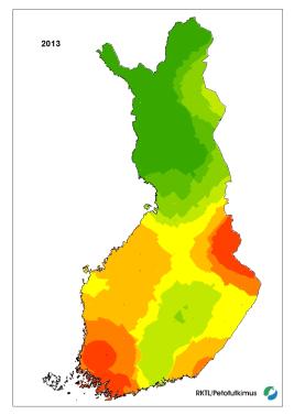 Suden levinneisyys 2013