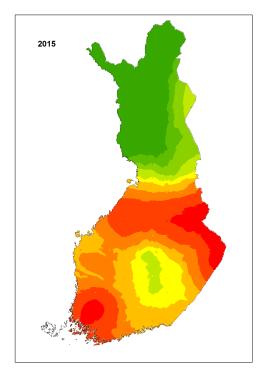 Suden levinneisyys 2015