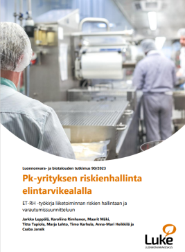 Julkaisun kansikuvassa ihmisiä työssään takaa päin kuvattuna. Paikkana joku tuotantolaitos.