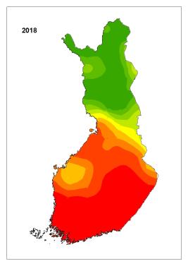 Ilveksen levinneisyyskartta 2018