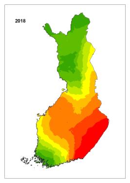 Karhun levinneisyyskartta 2018