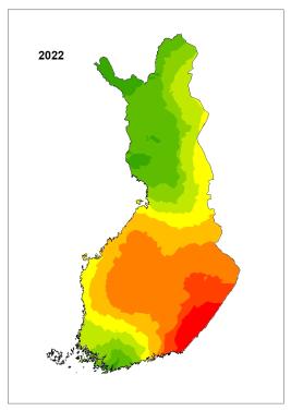 Karhun levinneisyyskartta 2022