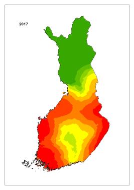 Suden levinneisyys 2017