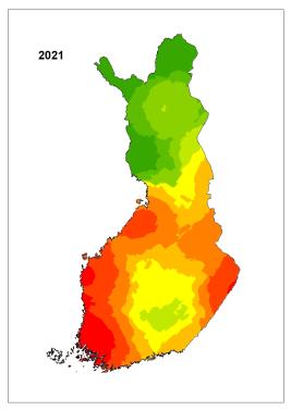 Suden levinneisyys 2021